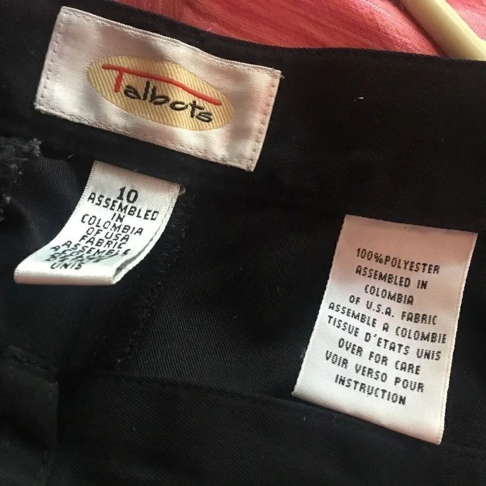 Talbots Women’s Sz. 10 Black Slacks - Picture 6 of 8